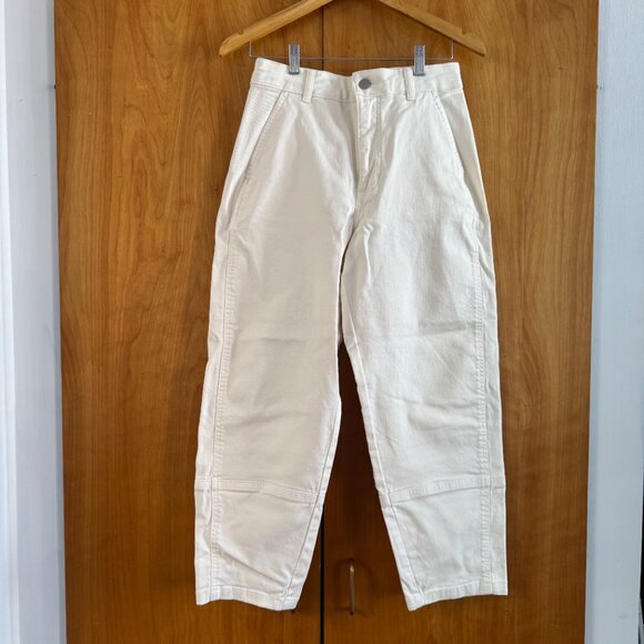 Everlane The Utility Barrel Pant Bone White - Picture 2 of 7